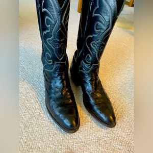 MENS Larry Mahan Full Quill Ostrich 10D